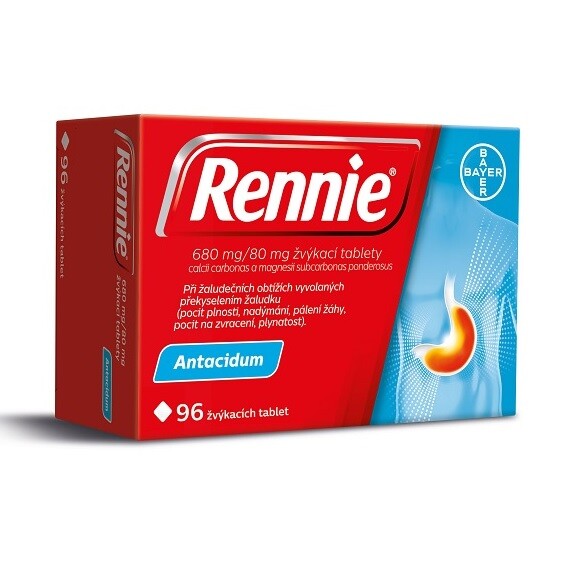 Rennie 96 žvýkacích tablet