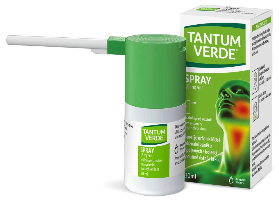 TANTUM VERDE SPRAY 1,5MG/ML orální podání sprej, roztok 30ML