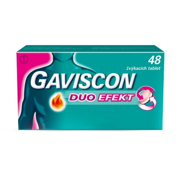 Gaviscon Duo Efekt žvýkací tablety 48ks